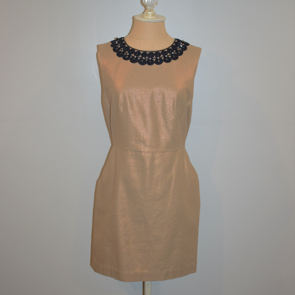 3.1 Phillip Lim Gold Sleeveless Cocktail Dress